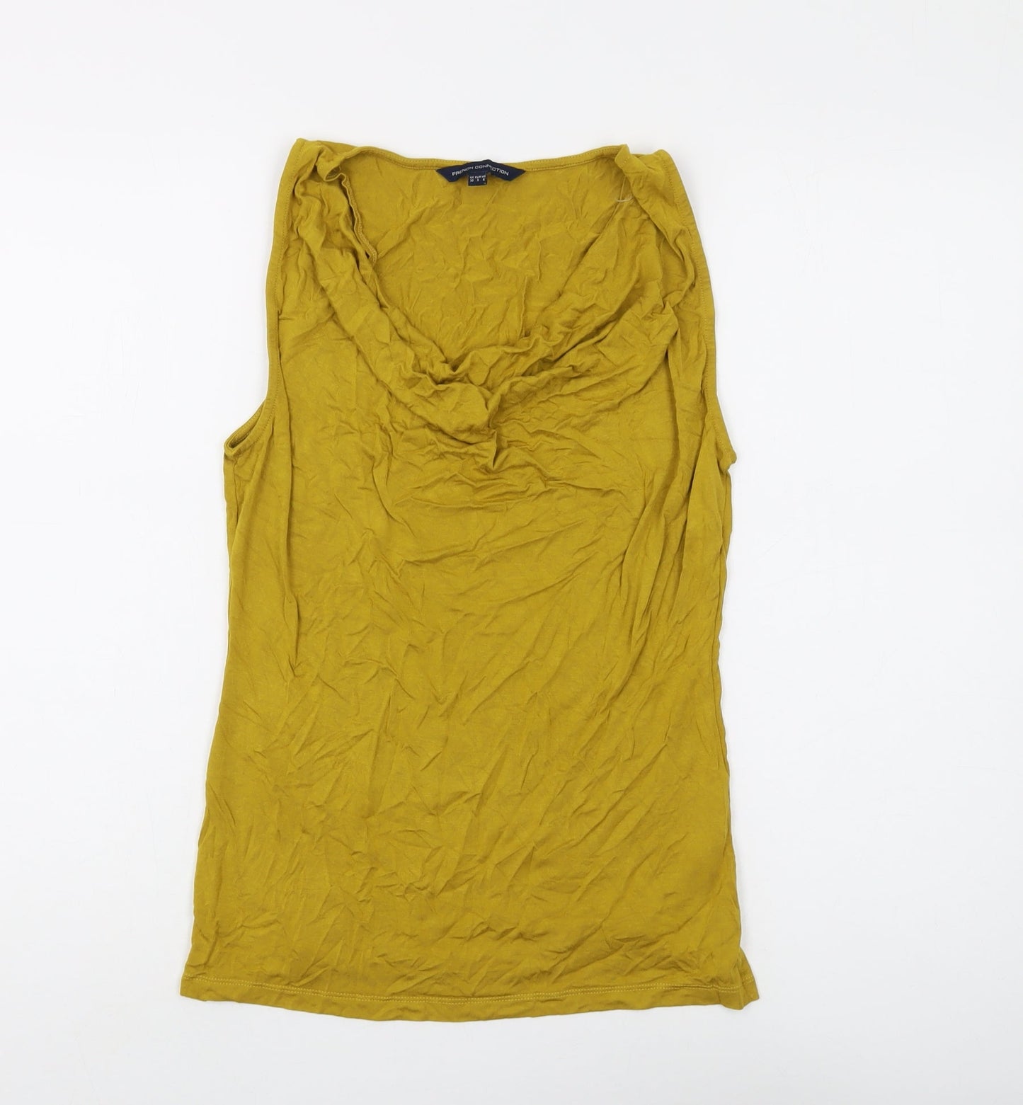 French Connection Women's Yellow Cowl Neck Tank Size 10