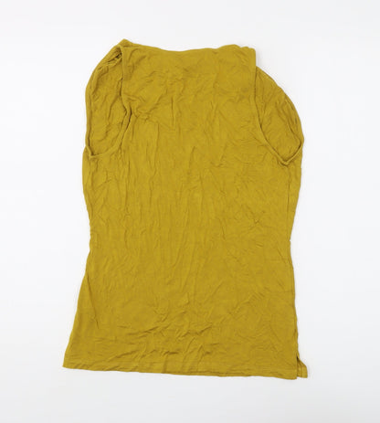 French Connection Women's Yellow Cowl Neck Tank Size 10
