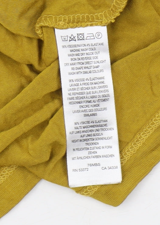 French Connection Women's Yellow Cowl Neck Tank Size 10