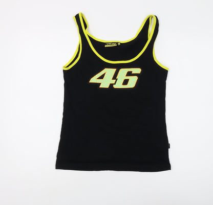 VR46 Black Tank Top Unisex Adults L Basic Cotton