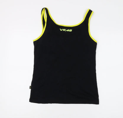 VR46 Black Tank Top Unisex Adults L Basic Cotton
