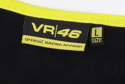 VR46 Black Tank Top Unisex Adults L Basic Cotton