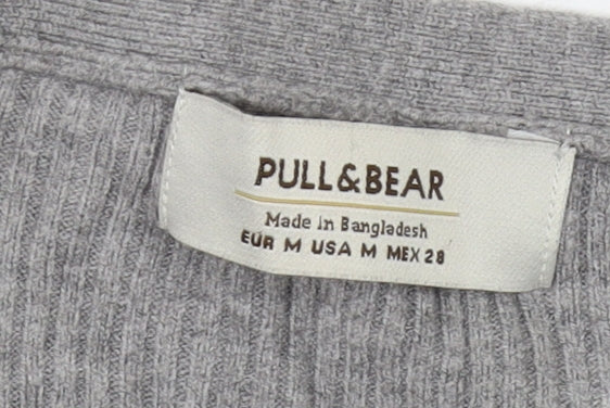 Womens UK Size M Pull & Bear Grey Cardigan Jumper