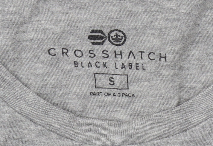 Mens UK Size S Crosshatch Grey  T-Shirt