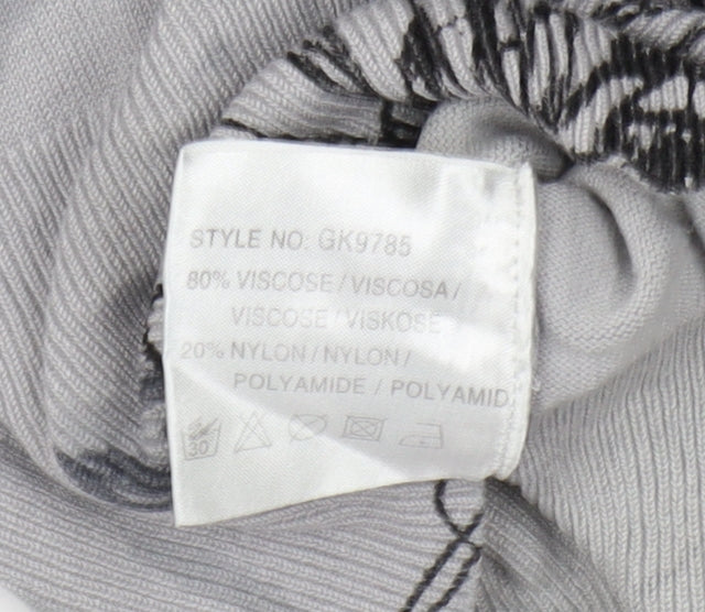 Womens UK Size L Text Grey Pullover Jumper