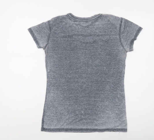 Unisex Adults UK Size L Hard Rock Grey  T-Shirt