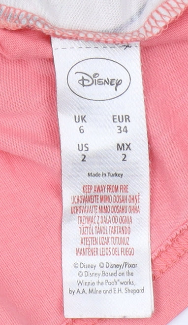 Womens UK Size 6 Disney Multicoloured Basic T-Shirt