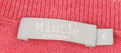 Mint Velvet Girls Pink Striped Pullover Jumper, Size 6 Years