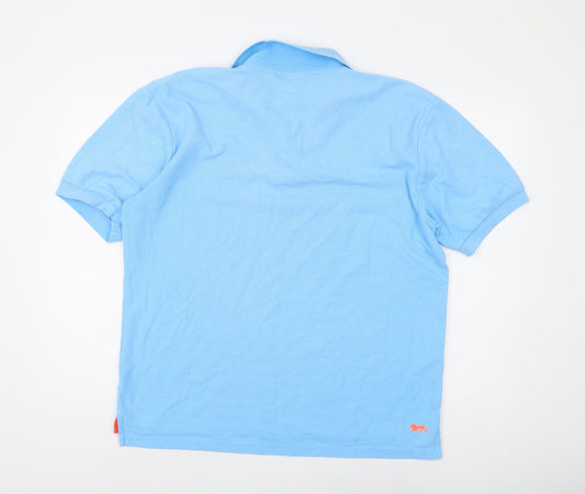 Lonsdale Men's Blue Polo Shirt Size L with Logo