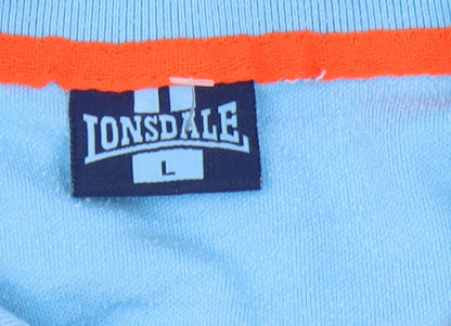 Lonsdale Men's Blue Polo Shirt Size L with Logo