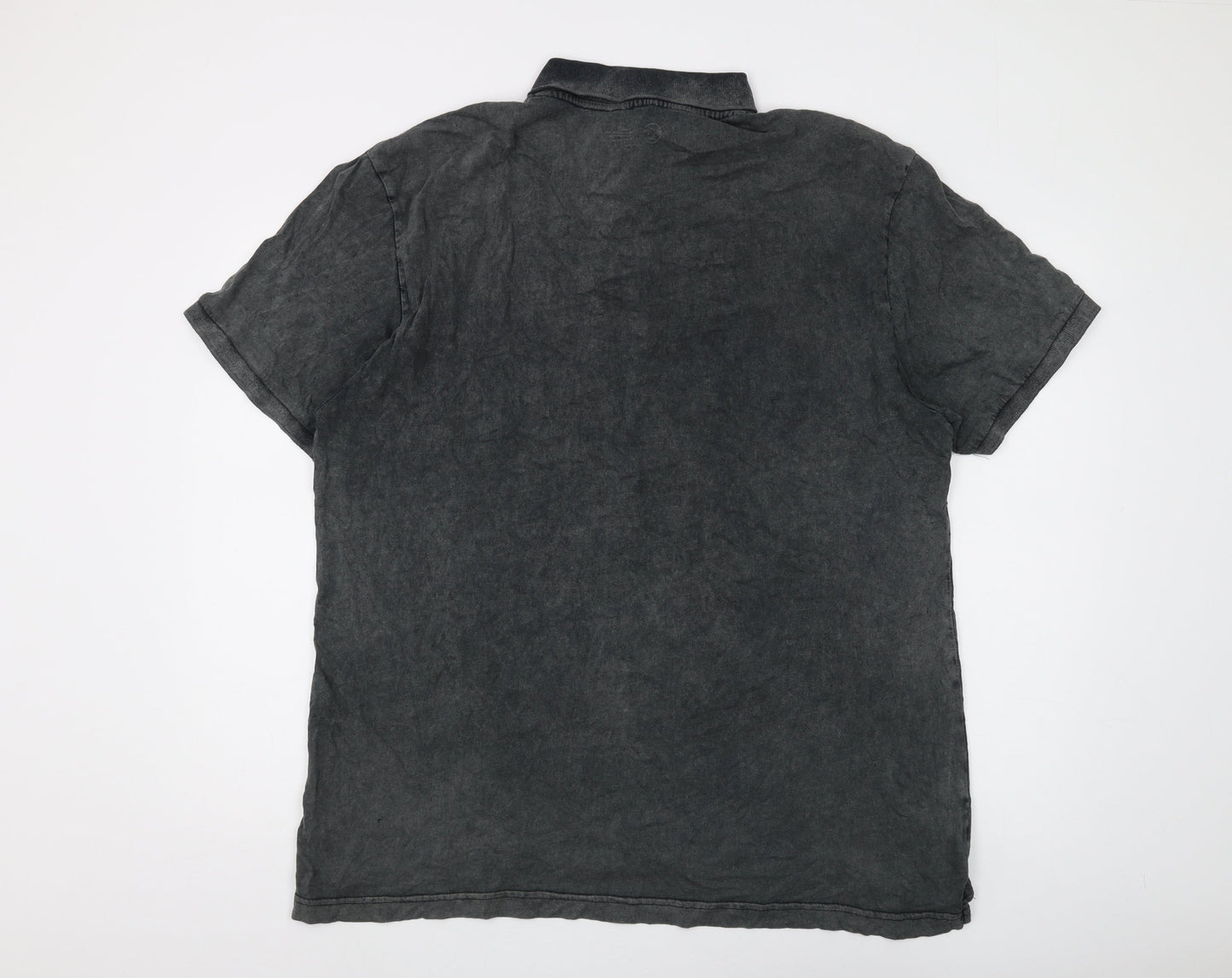 Hard Rock Cafe Men's Black XL Polo Shirt, Graphic Print