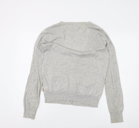 Womens UK Size M Ralph Lauren Grey Cardigan Jumper