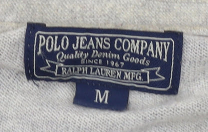 Womens UK Size M Ralph Lauren Grey Cardigan Jumper