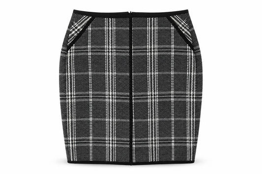 Atelier Gardeur Women's Black Check Pencil Skirt Size 16
