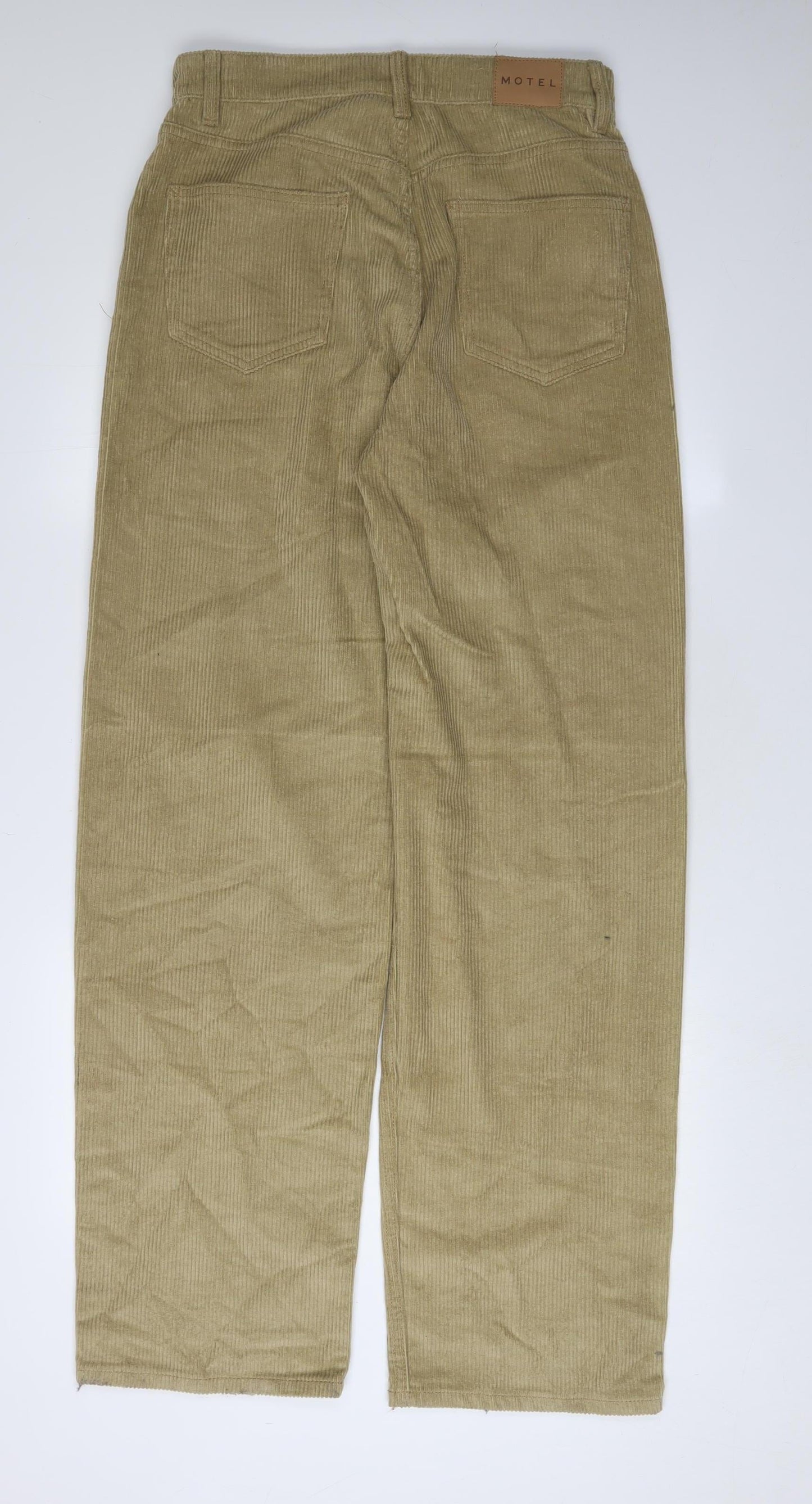 Womens UK Size M Motel Relaxed Fit Wide-Leg Beige Trousers