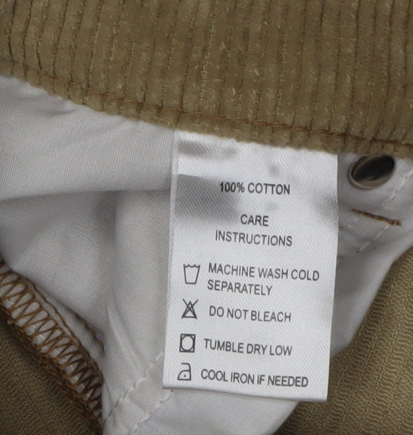 Womens UK Size M Motel Relaxed Fit Wide-Leg Beige Trousers