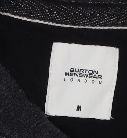 Mens UK Size M Burton Black Full Zip Sweatshirt