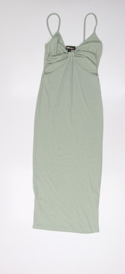 Pink Vanilla Women's Green Slip Dress, Size S, Summer Style