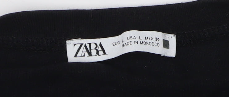 Womens UK Size L Zara Black  T-Shirt