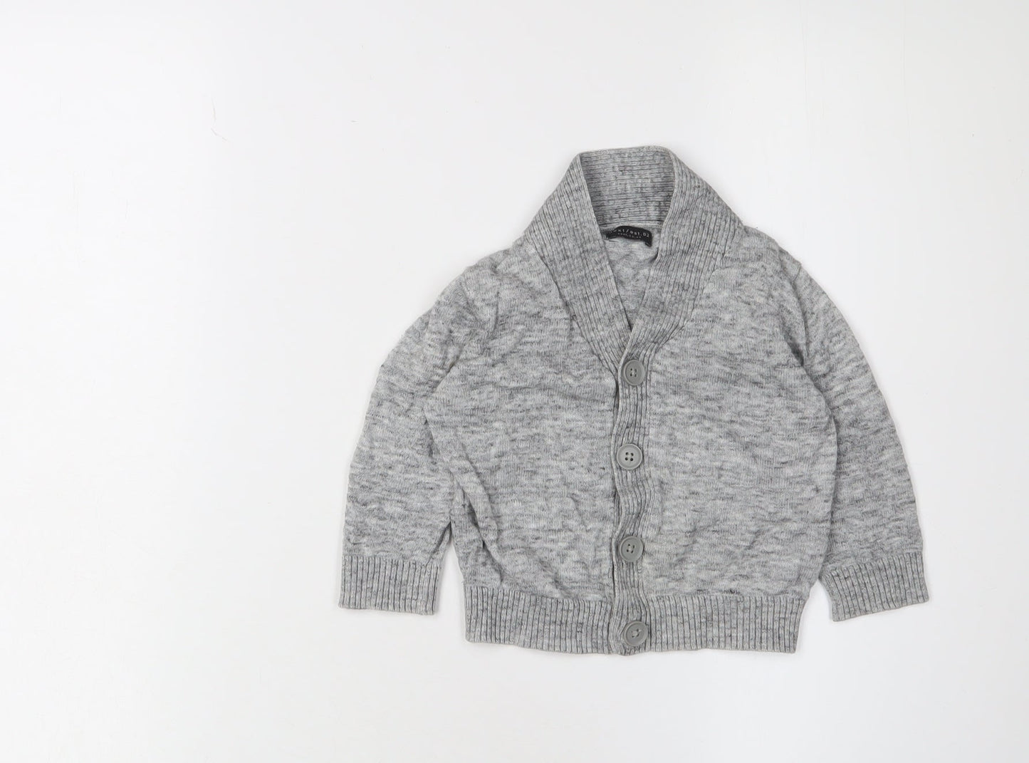 Next Unisex Grey Cardigan 9-12 Months - Stars Theme