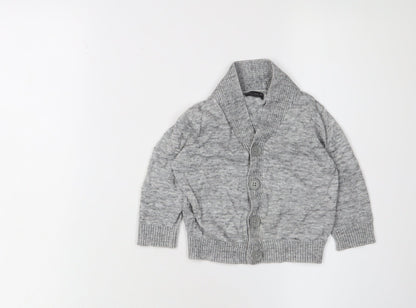 Next Unisex Grey Cardigan 9-12 Months - Stars Theme
