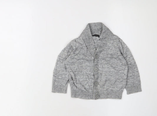 Next Unisex Grey Cardigan 9-12 Months - Stars Theme