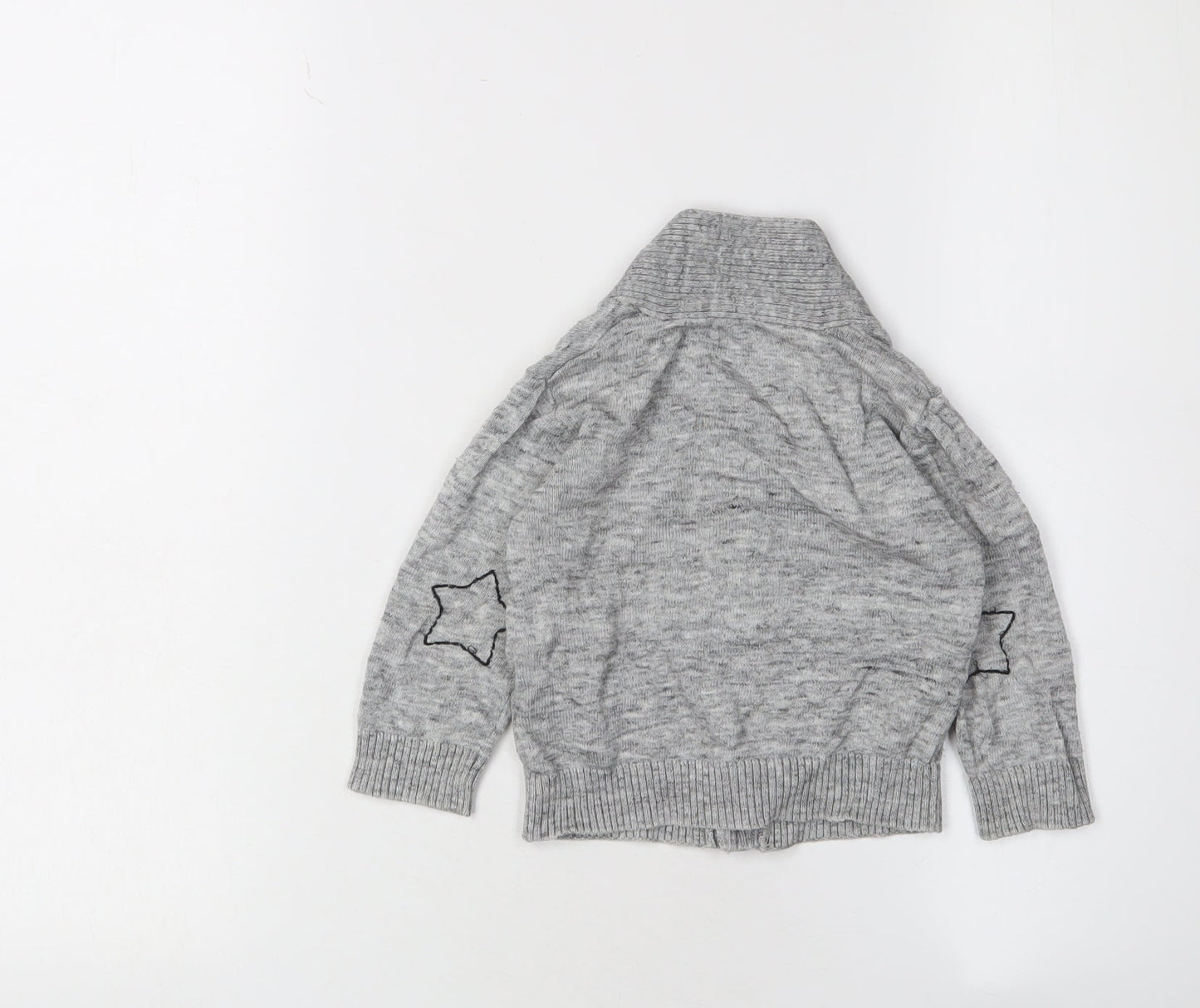 Next Unisex Grey Cardigan 9-12 Months - Stars Theme