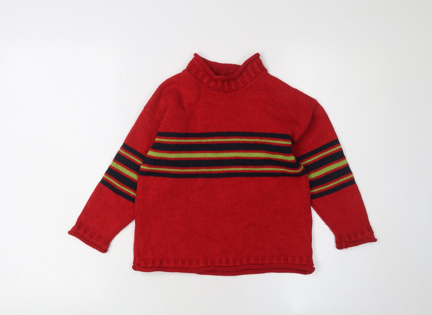 Next Boys Red Striped Pullover Jumper 5-6 Years