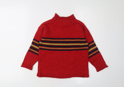 Next Boys Red Striped Pullover Jumper 5-6 Years
