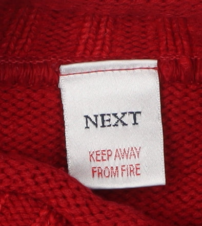 Next Boys Red Striped Pullover Jumper 5-6 Years