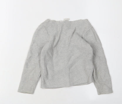 H&M Grey Unisex Toddler Cardigan, 24 Months, Cotton Knit