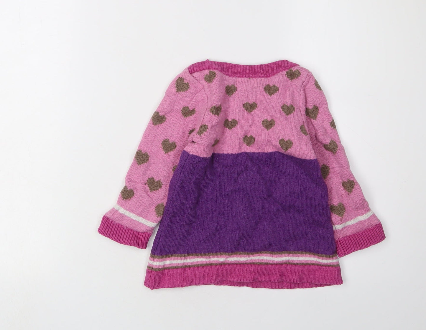 Lilly + Sid Girls Pink Jumper Dress 12-18 Months
