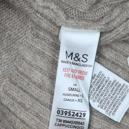 Womens UK Size S Marks and Spencer Beige Jumper Jumper