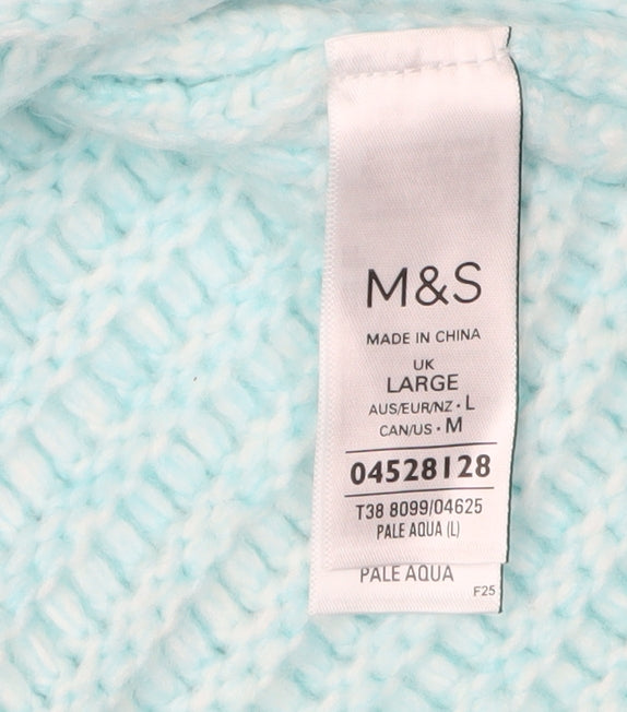 Womens UK Size L Marks and Spencer Blue Pullover Jumper