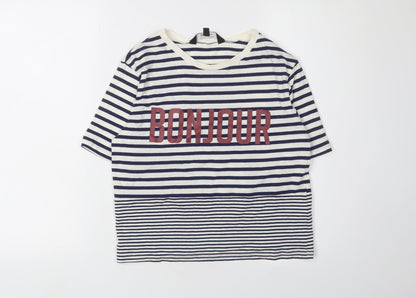 New Look Girls Striped Ringer T-Shirt - Multicoloured Nautical 12-13Y