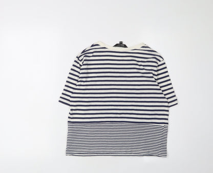 New Look Girls Striped Ringer T-Shirt - Multicoloured Nautical 12-13Y