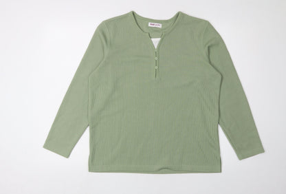 Womens UK Size S Bonmarché Green Basic Blouse