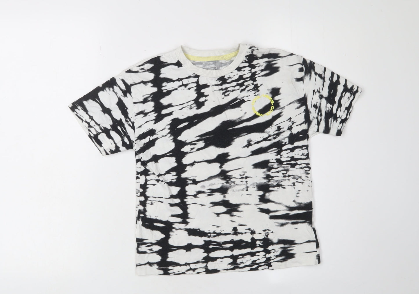 Boys Next Black & White Graphic T-Shirt, 8 Years, Modern Style