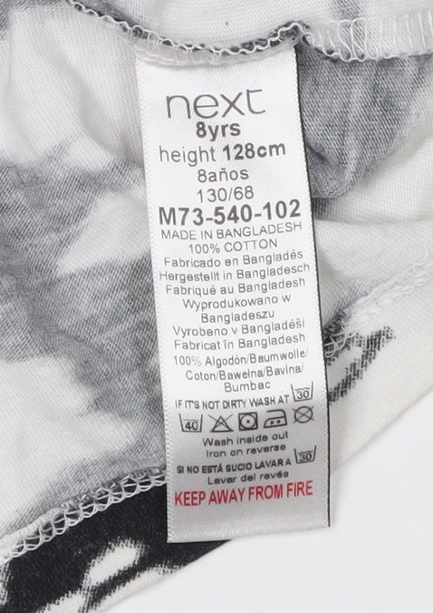 Boys Next Black & White Graphic T-Shirt, 8 Years, Modern Style