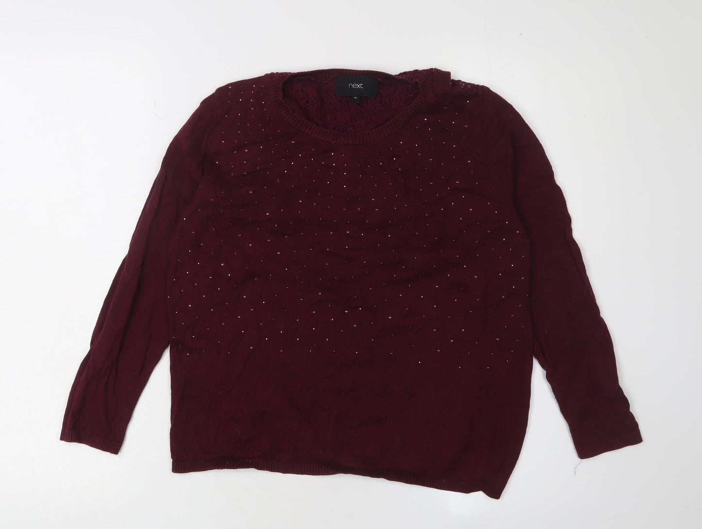 Womens UK Size 12 NEXT Red Pullover Jumper