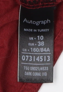 Womens UK Size 10 Marks and Spencer Red Basic Blouse