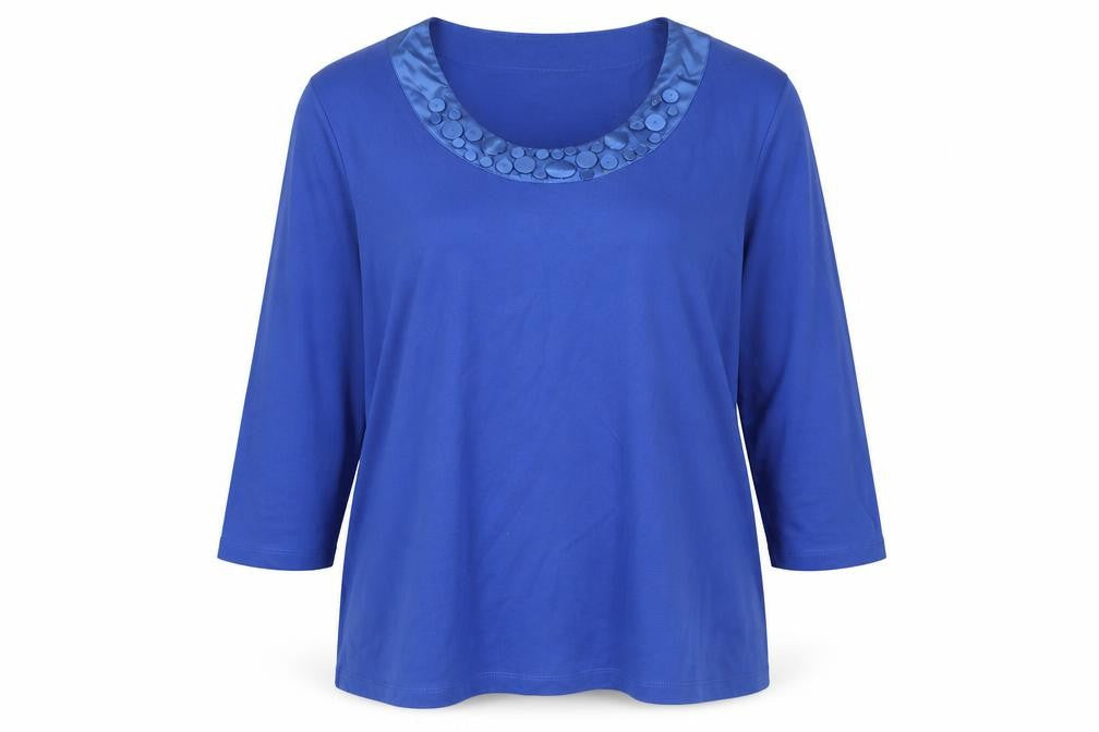 Womens UK Size 2XL CC Blue Basic T-Shirt