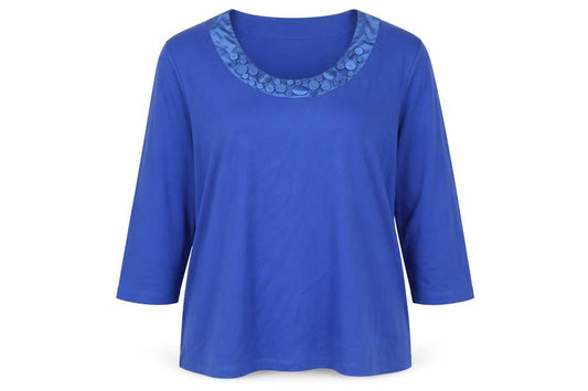 Womens UK Size 2XL CC Blue Basic T-Shirt