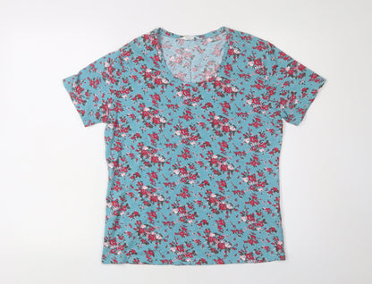 Womens UK Size 12 Tulchan Multicoloured Basic T-Shirt