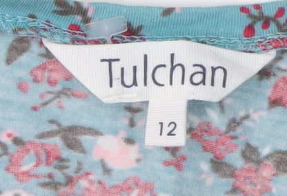 Womens UK Size 12 Tulchan Multicoloured Basic T-Shirt