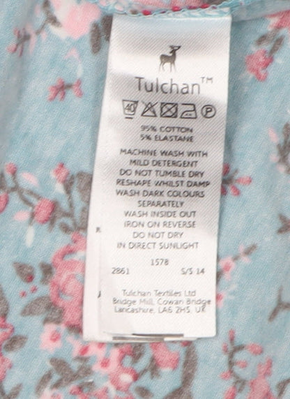 Womens UK Size 12 Tulchan Multicoloured Basic T-Shirt