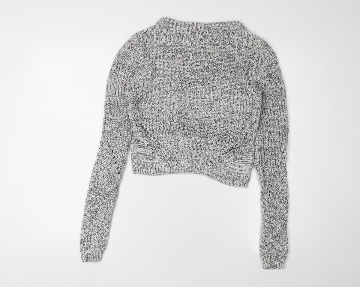 Womens UK Size 2XS H&M Grey Pullover Jumper