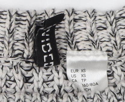 Womens UK Size 2XS H&M Grey Pullover Jumper