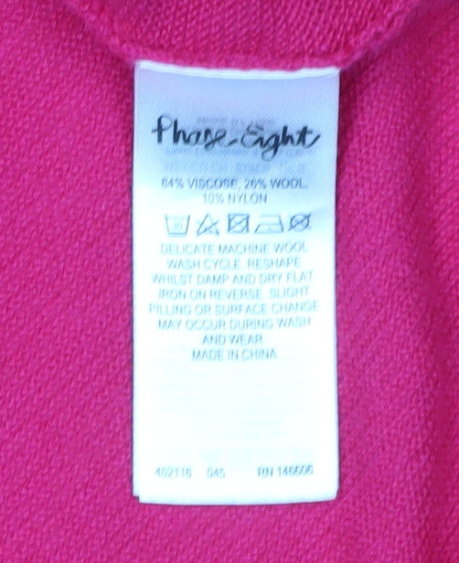 Womens UK Size S Phase Eight Pink Tunic Jumper