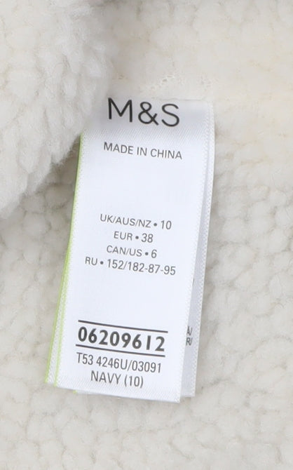 Womens UK Size 10 Marks and Spencer Navy Parka Coat